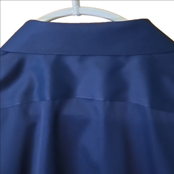 ck Calvin Klein Slim Fit Royal Blue Button Up Dress Shirt Men Size 18 (32/33) - Picture 5 of 13
